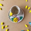 Coffee Mug Set with Big Flower
