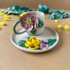 Coffee Mug Set with Big Flower