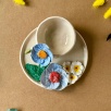 Turkish Coffee Cup with Blue Flower