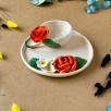 Turkish Coffee Set with Orange Roses