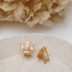 Silver Earrings with Mother of Pearl and Coral