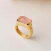 Silver Ring with Rose Quartz Stone
