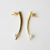 Silver Earrings with Small Pearl