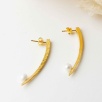 Silver Earrings with Small Pearl