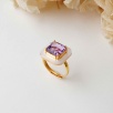 Silver Ring with Ametist and Mother of Pearl
