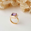 Silver Ring with Ametist and Mother of Pearl