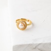 Silver Ring with Zircon and Pearl