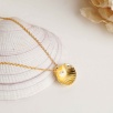 Silver Necklace with Pearl and Mussel