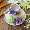 Turkish Coffee Cup Set with Hydrangea flower