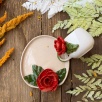 Kırmızı Gül Türk Kahvesi Fincan Set