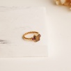 Silver Ring with Quartz and Ruby Stones