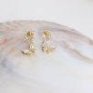 Silver Earrings Butterfly Design