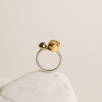 Silver Ring with Citrine and Kyanite Stones