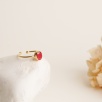 Silver Ring with Ruby Stone