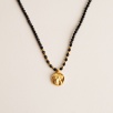 Silver Necklace with Onyx Stone