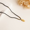 Silver Necklace with Onyx Stone