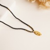 Silver Necklace with Onyx Stone
