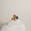 Silver Ring with Kyanite,Agate,Quartz