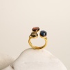 Silver Ring with Kyanite,Agate,Quartz
