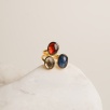 Silver Ring with Kyanite,Agate,Quartz