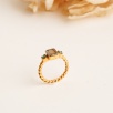 Silver Ring with Quartz and Emerald