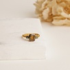 Silver Ring with Quartz and Emerald