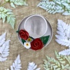 Turkish Coffee Cup Set with Red Roses