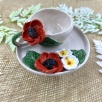 Turkish Coffee Cup Set with Poppy Flower