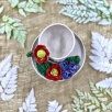Kırmızı Çiçekler Türk Kahvesi Fincan Set