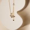 Silver Necklace with Mother of Pearl and Zircon Stone