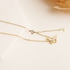 Silver Necklace with Mother of Pearl and Zircon Stone