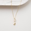 Silver Necklace Leaf Design