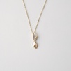 Silver Necklace Leaf Design