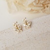 Silver Earrings with Butterfly Design