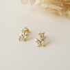 Silver Earrings with Butterfly Design