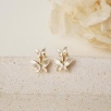 Silver Earrings with Butterfly Design