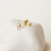 Silver Earrings with Flower Design