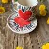 Kalp Tasarım Kahve Mug Set