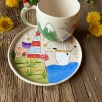 Ev ve Deniz Temalı Kahve Mug Set