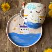 Deniz ve Gemi Tasarım Kahve Mug Set