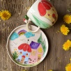 Renkli Evler Tasarım Kahve Mug Set
