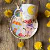 Renkli Evler Kahve Mug Set