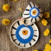 Coffee Mug Set with Evil Eye Design