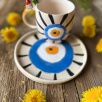 Coffee Mug Set with Evil Eye Design