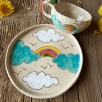 Turkish Coffee Cup Set with Clouds