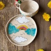 Turkish Coffee Cup Set with Clouds