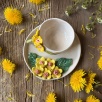 Sarı Çiçekler Türk Kahvesi Fincan Set