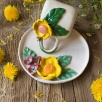 Sarı Çiçekler Kahve Mug Set