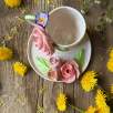 Pembe Gül Kahve Mug Set