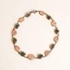 Silver Necklace with Labradorite and Rose Quartz